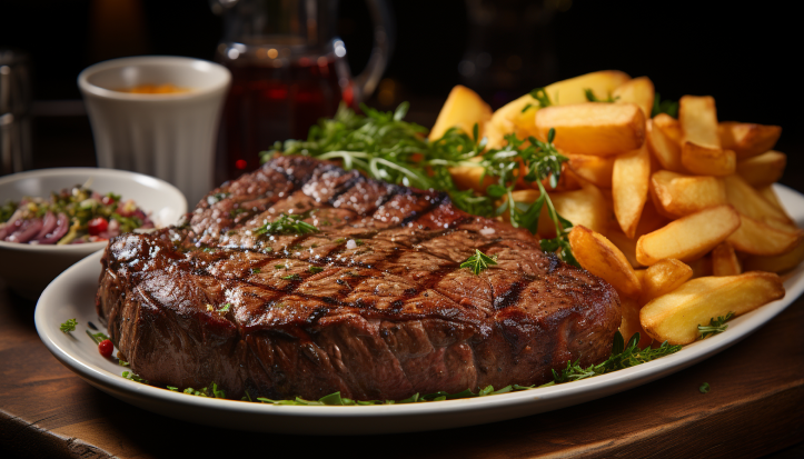 Steak and chips